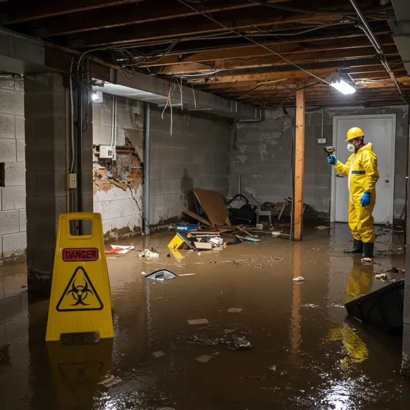 Flooded Basement Electrical Hazard in Gueydan, LA Property